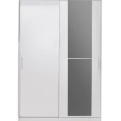 Liukuovivaatekaappi Linento Furniture Swd-512-Bb-2 120cm valkoinen