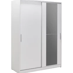 Liukuovivaatekaappi Linento Furniture Swd-512-Bb-2 120cm valkoinen
