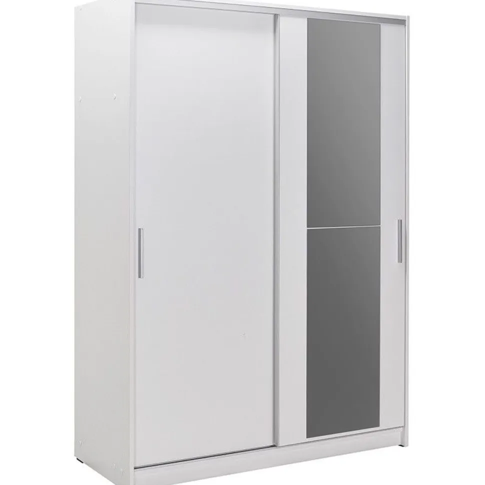 Liukuovivaatekaappi Linento Furniture Swd-512-Bb-2 120cm valkoinen