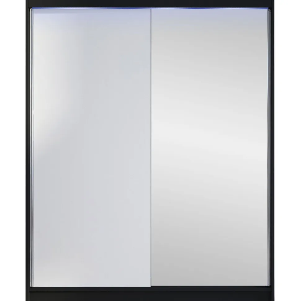 Liukuovivaatekaappi Nomla CAMINO I, LED-valaistuksella, peilillä, 150x200cm