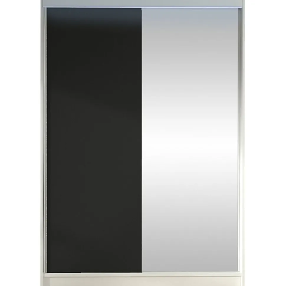 Liukuovivaatekaappi Nomla LINO I, LED-valaistuksella, peilillä, 120x200cm