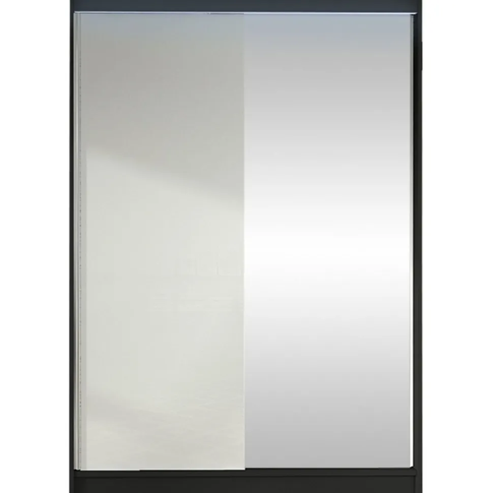 Liukuovivaatekaappi Nomla LINO I, LED-valaistuksella, peilillä, 120x200cm