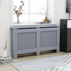 Lämpöpatterin suoja antrasiitti 152x19x81 cm mdf