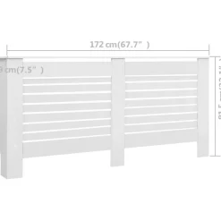 Lämpöpatterin suoja MDF 172x19x81.5 cm valkoinen