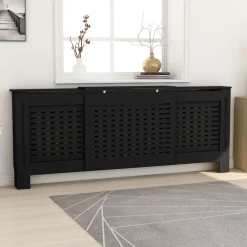 Lämpöpatterin suoja musta mdf 205 cm