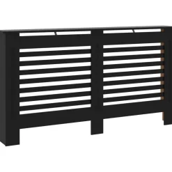 Lämpöpatterin suoja musta 152x19x81cm mdf