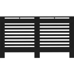 Lämpöpatterin suoja musta 152x19x81cm mdf