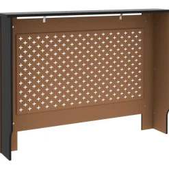 Lämpöpatterin suoja musta 112x19x81 cm mdf