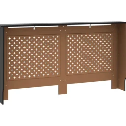 Lämpöpatterin suoja musta 152x19x81 cm mdf