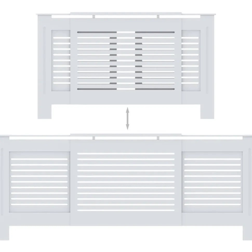 Lämpöpatterin suoja valkoinen mdf 205 cm