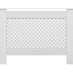 Lämpöpatterin suojat 2 kpl valkoinen 112x19x81,5cm mdf