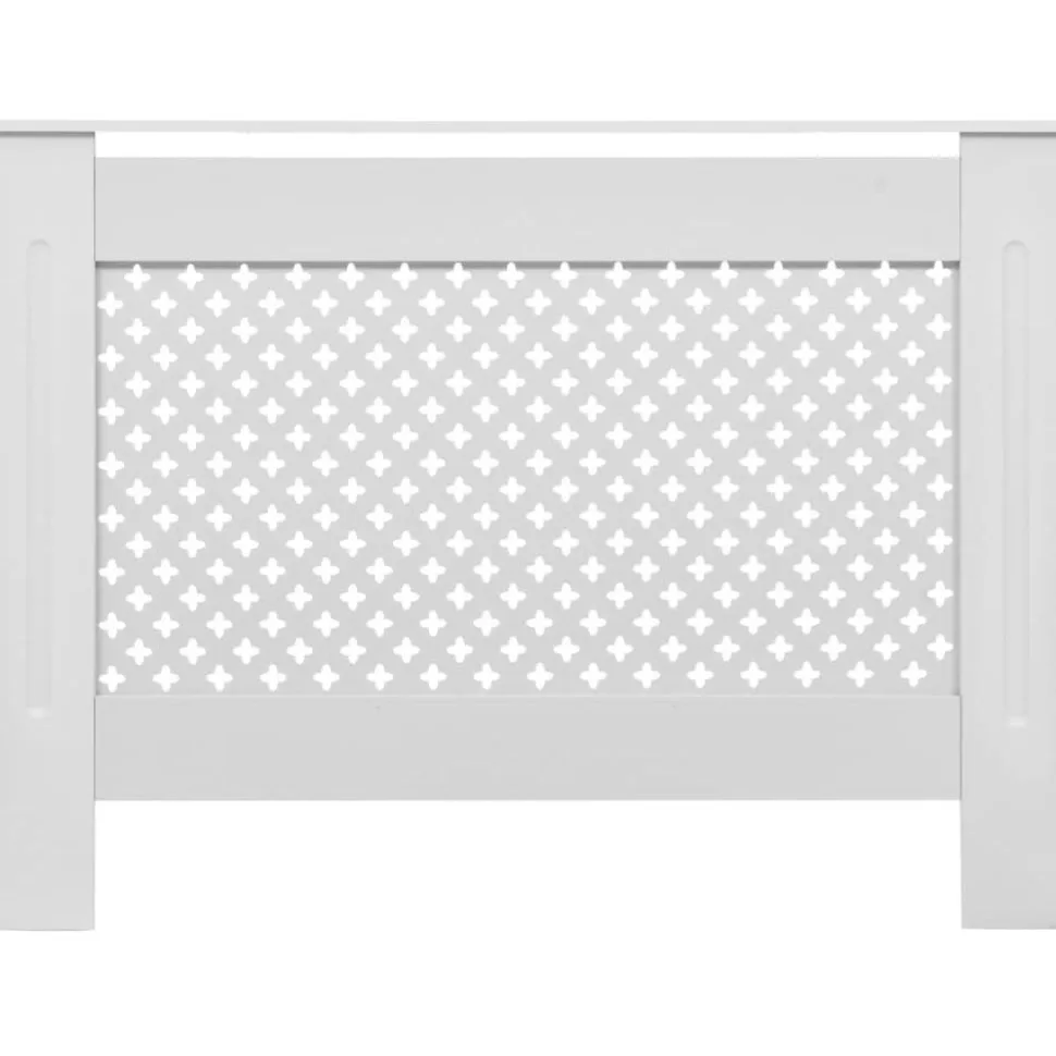 Lämpöpatterin suojat 2 kpl valkoinen 112x19x81,5cm mdf