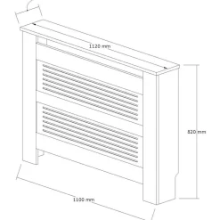 Lämpöpatterin suoja Linento Furniture Termora, 112x82