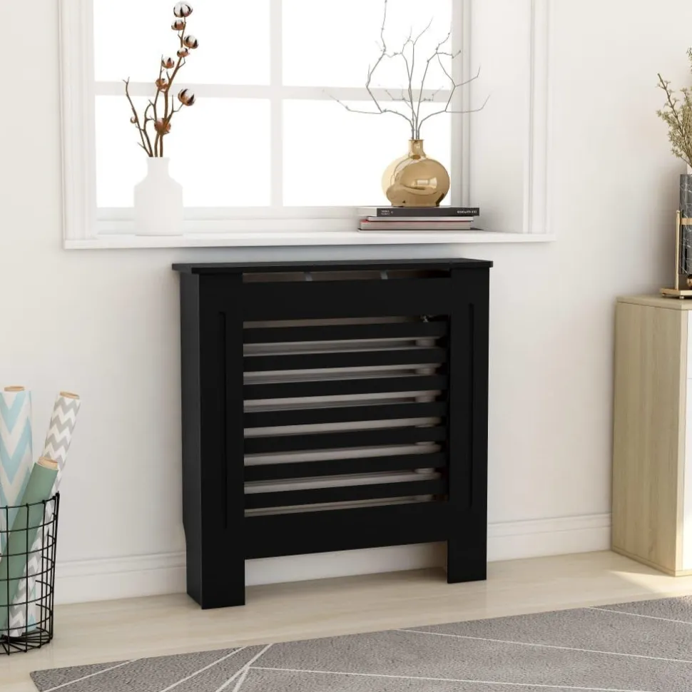 Lämpöpatterin suoja mdf musta 78 cm
