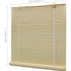 Luonnolliset bambu rullaverhot 80 x 160 cm