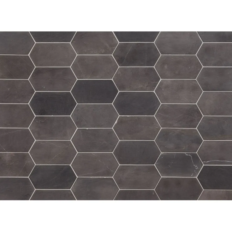 Luonnonkivilaatta Qualitystone Picket Grey Marble, 100x200mm
