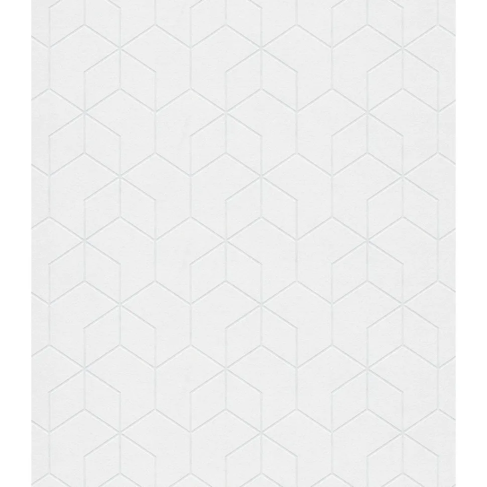 Maalattava tapetti Patent Decor Original 9380, 1,06x25m, graafinen/geometrinen, moderni, valkoinen