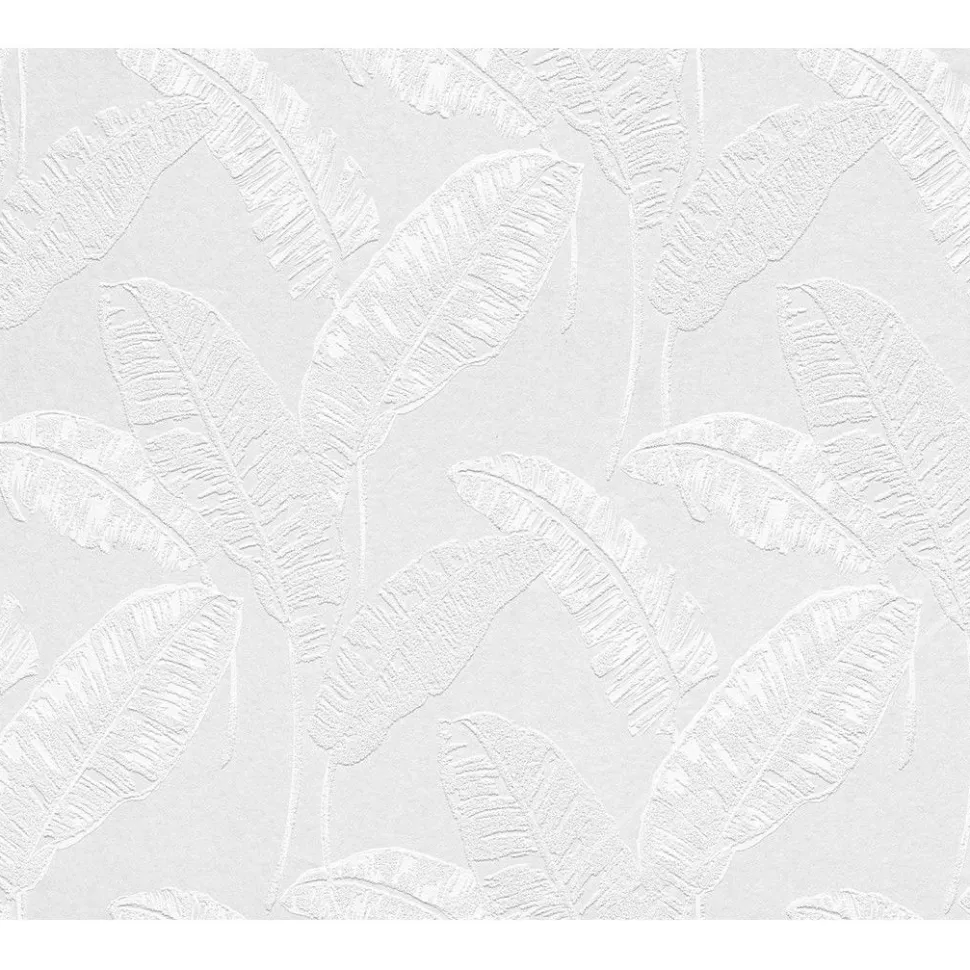 Maalattava tapetti Patent Decor Green 5732, 0,75x10,05m, kasvi, valkoinen