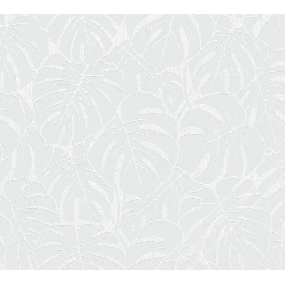 Maalattava tapetti Patent Decor Green 5723, 0,75x10,05m, peikonlehti, valkoinen
