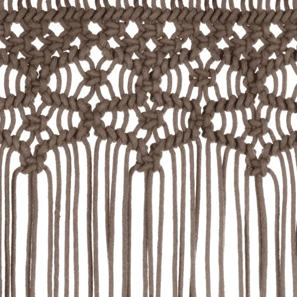 Macrame verho harmaanruskea puuvilla 140x240 cm