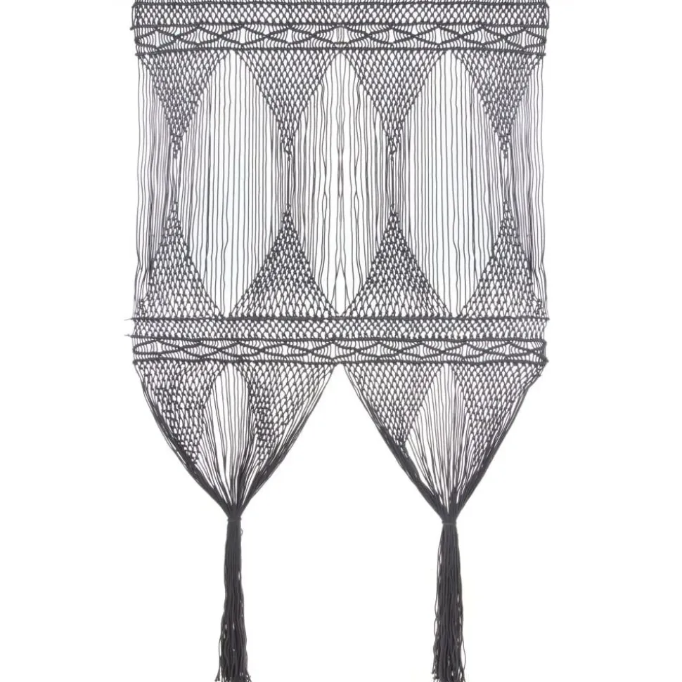 Macrame verho puuvilla antrasiitti 140x240cm