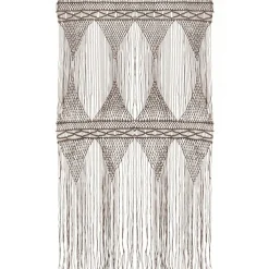 Macrame verho puuvilla harmaanruskea 140x240 cm