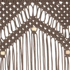 Macrame verho puuvilla harmaanruskea 140x240cm