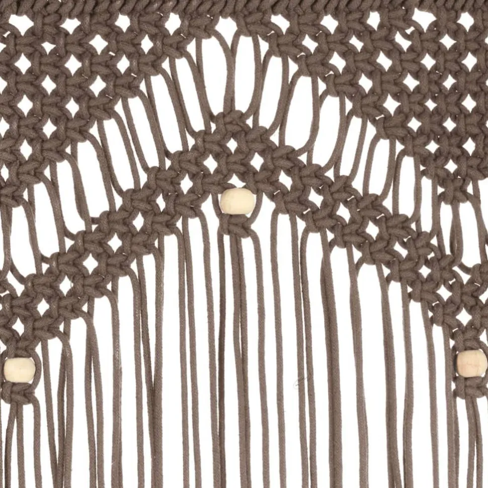 Macrame verho puuvilla harmaanruskea 140x240cm
