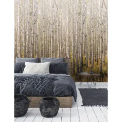Maisematapetti One Roll One Motif Birch Tree, 1.59x2.80m, metsä, non-woven