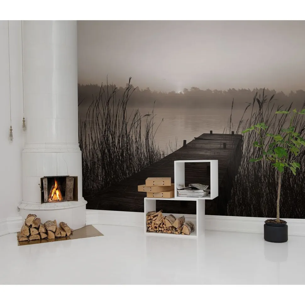 Maisematapetti Rebel Walls Misty Lake, non-woven, mittatilaus