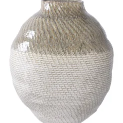 Maljakko House Nordic Vase, ø26x30.5cm, valkoinen/vihreä