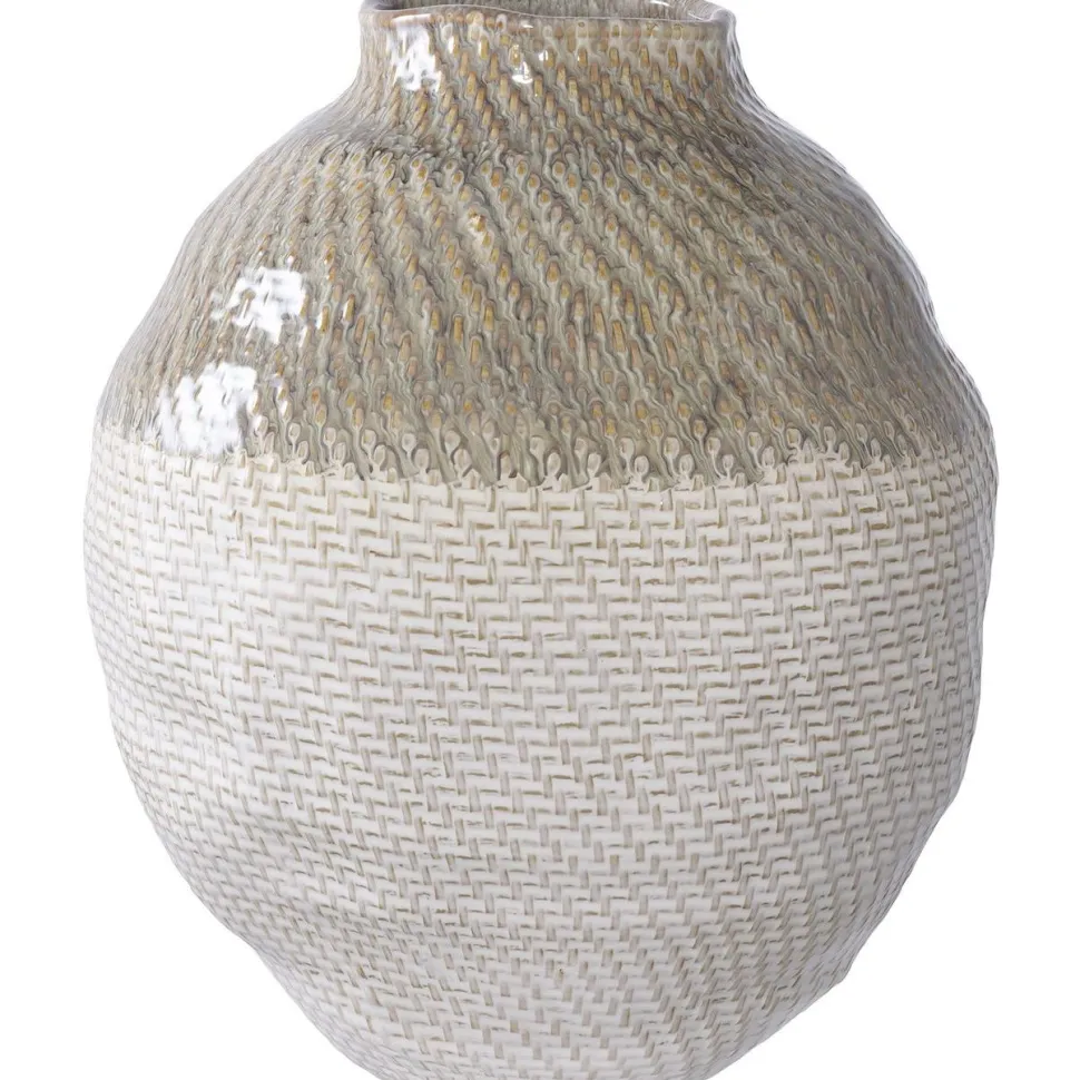 Maljakko House Nordic Vase, ø26x30.5cm, valkoinen/vihreä