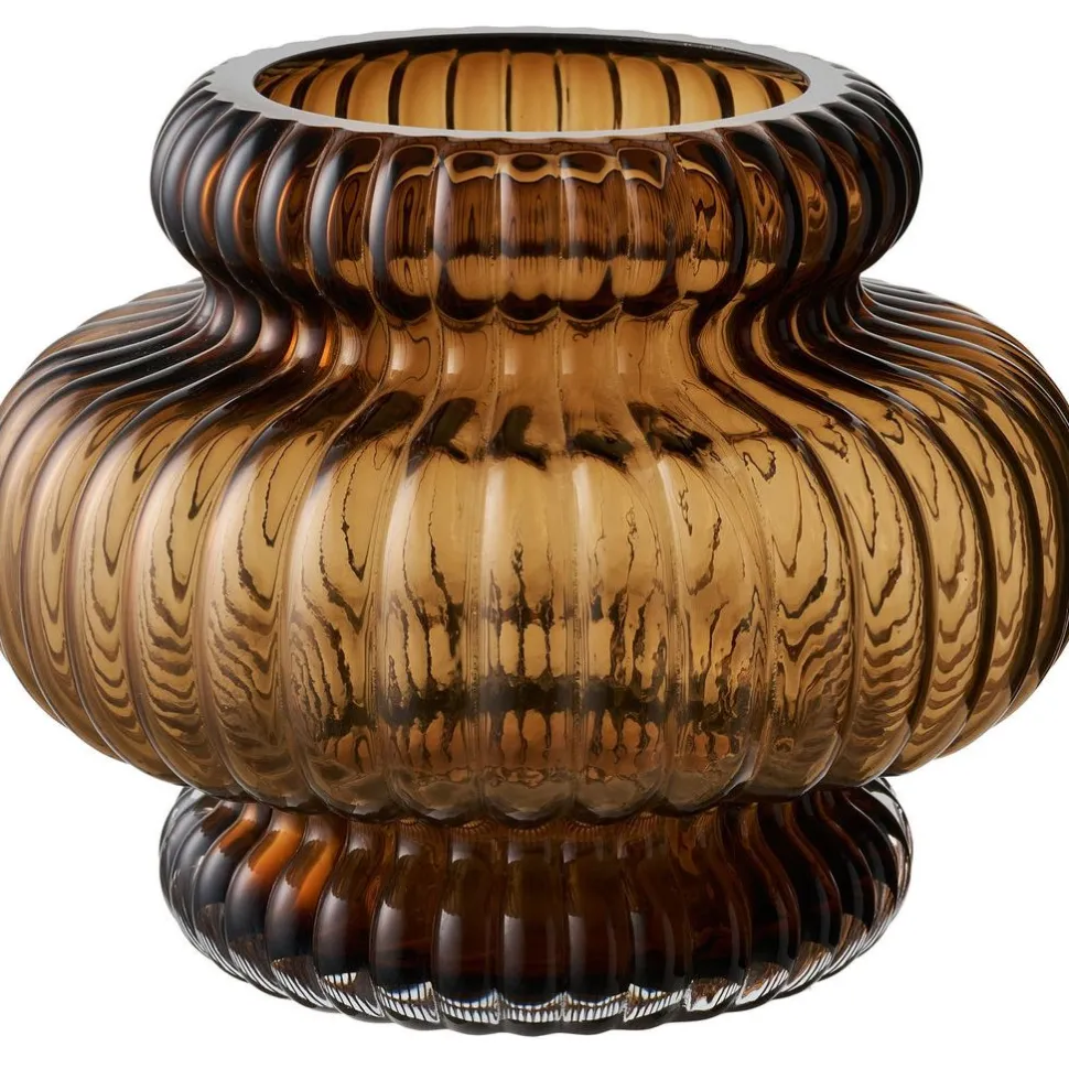 Maljakko House Nordic Vase, ø20x16cm, suupuhallettu lasi, ruskea