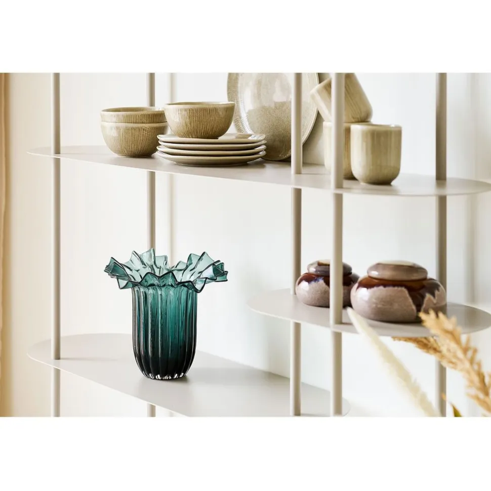 Maljakko House Nordic Vase, ø25x30cm, suupuhallettu lasi, tummanvihreä