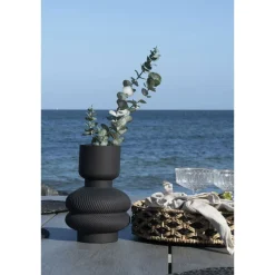 Maljakko House Nordic Vase, ø15x22cm, musta lasi