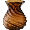 Maljakko House Nordic Vase, ø16x18.5cm, suupuhallettu lasi, ruskea