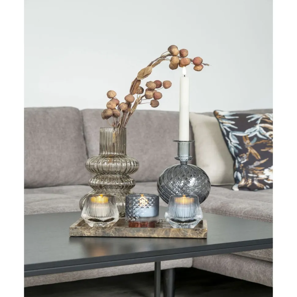 Maljakko House Nordic Vase, ø15x25cm, suupuhallettu lasi, savu