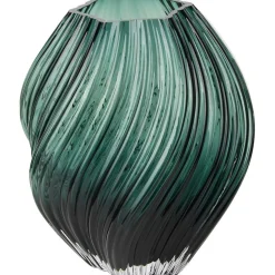 Maljakko House Nordic Vase, ø19x23cm, suupuhallettu lasi, tummanvihreä