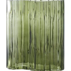 Maljakko House Nordic Vase, 21x12x26.5cm, vihreä lasi