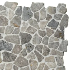 Marmorimosaiikki Qualitystone Mosaic Light Grey Interlock, verkolla, vapaa mitta