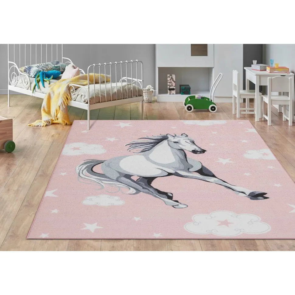 Matto Benina Play Heppa 80x150cm vaaleanpunainen