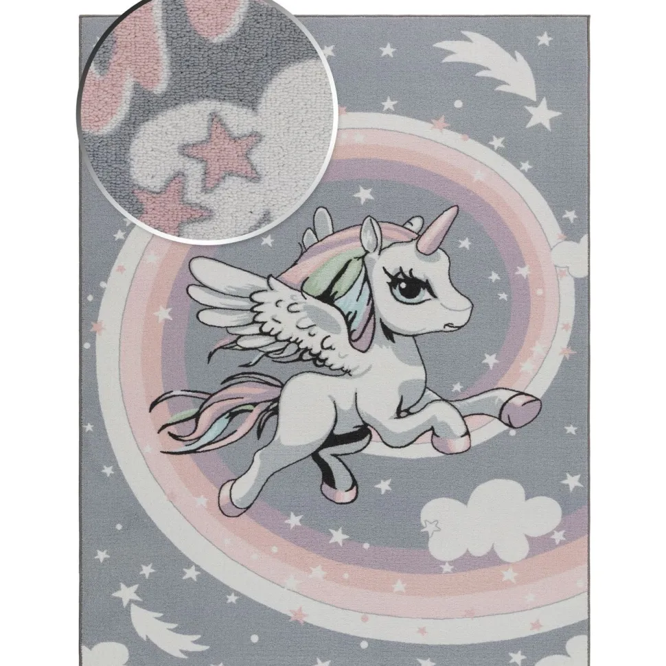 Matto Benina Play Unicorn 80x150cm harmaa