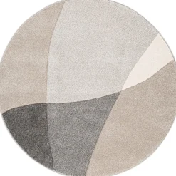 Matto Home4You DIXIE CARVED-1, Ø90 cm, harmaa/beige, monivärinen