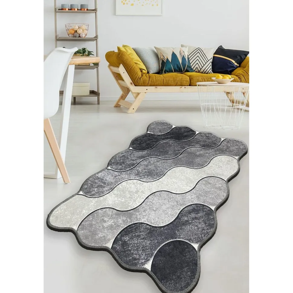 Matto Linento Circle 10 80x120cm sininen/beige