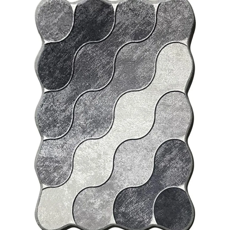 Matto Linento Circle 10 80x120cm sininen/beige