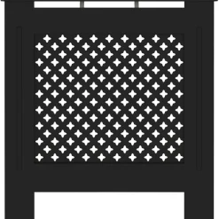 Mdf lämpöpatterin suoja musta 78 cm