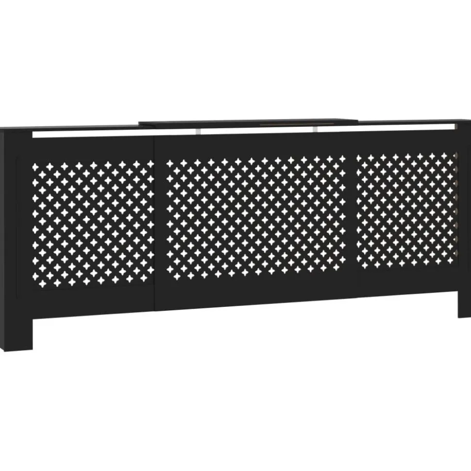 Mdf lämpöpatterin suoja musta 205 cm