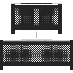 Mdf lämpöpatterin suoja musta 205 cm