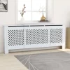 Mdf lämpöpatterin suoja valkoinen 205 cm
