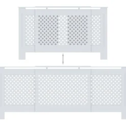 Mdf lämpöpatterin suoja valkoinen 205 cm